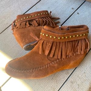 Aldo suede platform moccasins new without box